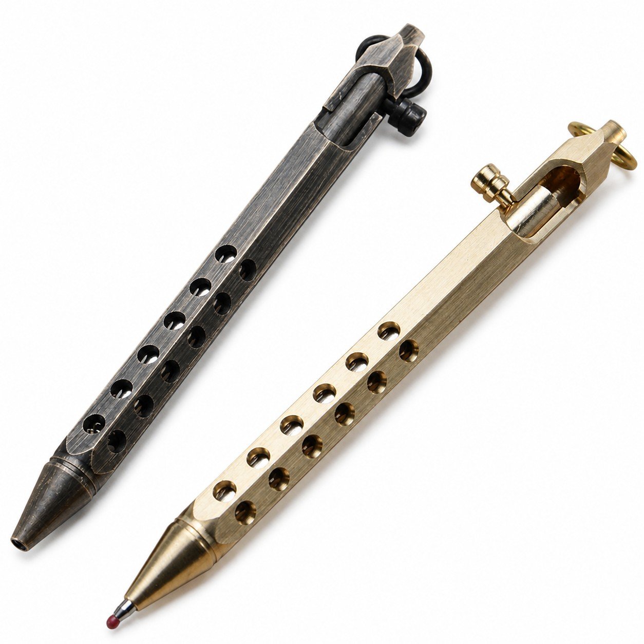 19665-main-white-clean Brass Tactical Pen Handmade Machine Gun Pen - Image 1