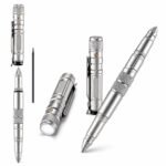 Multi Functional Customized Logo Outdoor Tactical Metal Ballpoint Pen with Led Light