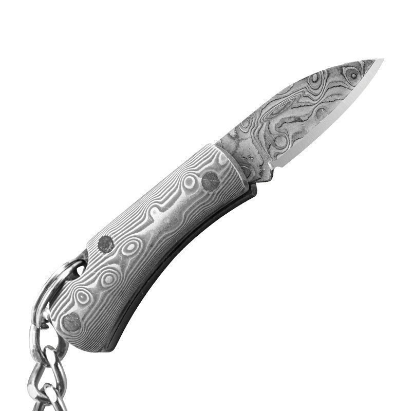 20009-main-white-clean Mini Damascus steel folding knife Multi-purpose outdoor stainless steel portable High hardness - Image 1