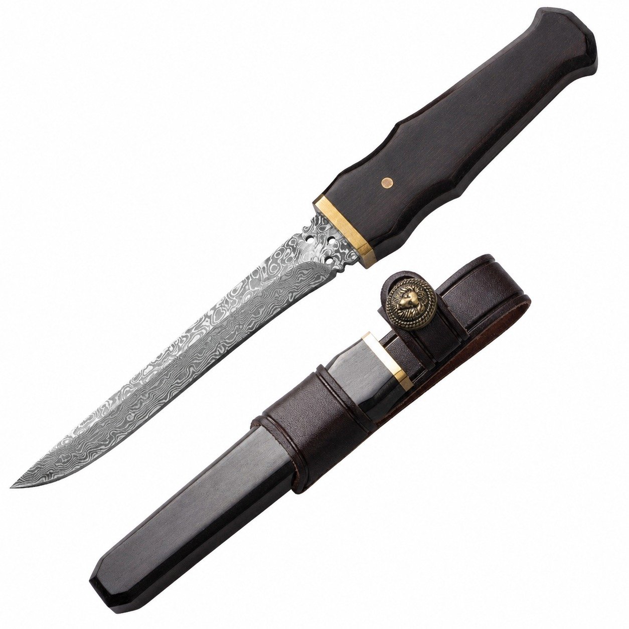 20011-main-white-clean Damascus steel knife household outdoor multi-purpose knife portable - Image 1