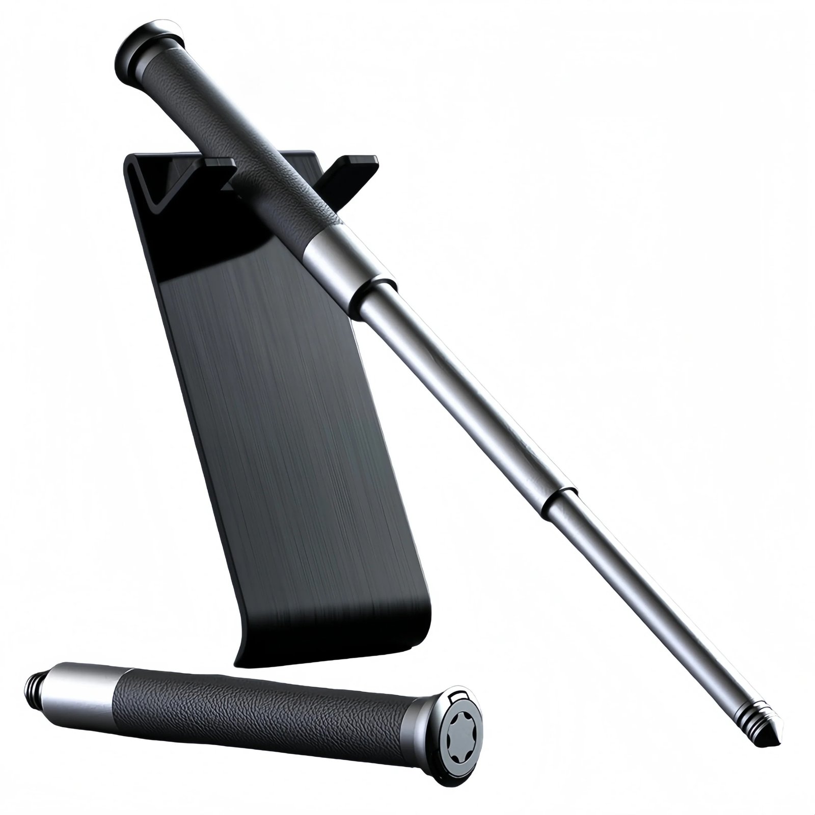 20218-main-white-clean Mechanical Telescopic Baton - Image 1