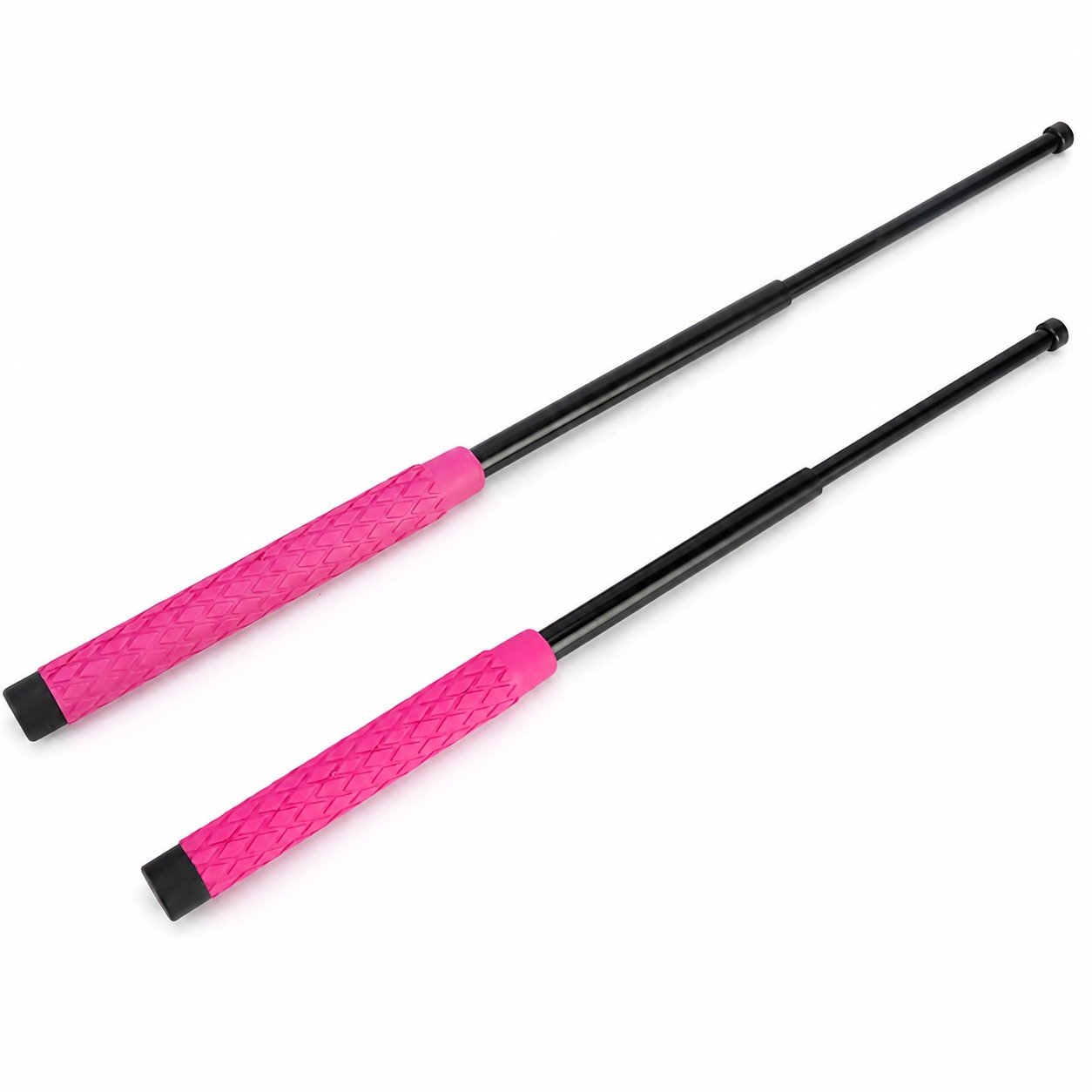 20222-main-white-clean-v3 Pink Diamond-Grip Mechanical Telescopic Baton - Image 1
