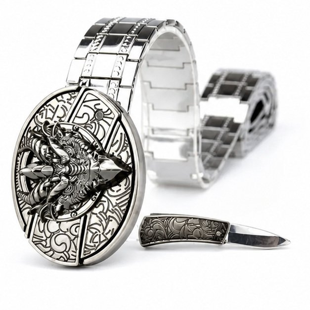 21277-main-white-clean Metal stainless steel personalized men's belt buckle knife - Image 1