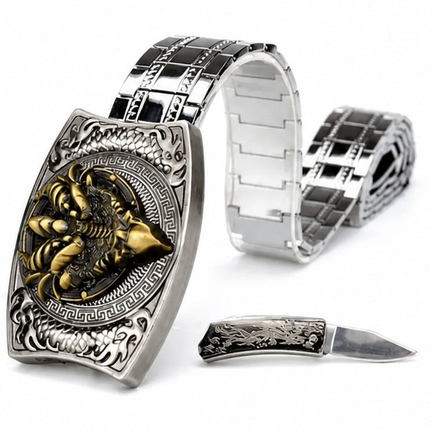 21279-main-white-clean New stainless steel belt buckle knife - Image 1