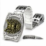 New stainless steel faucet belt buckle knife