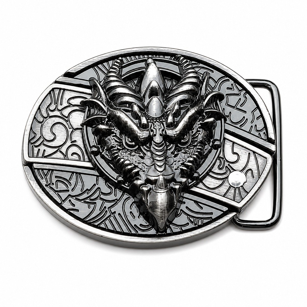 21350-main-white-clean Round dragon knife belt buckle knife - Image 1