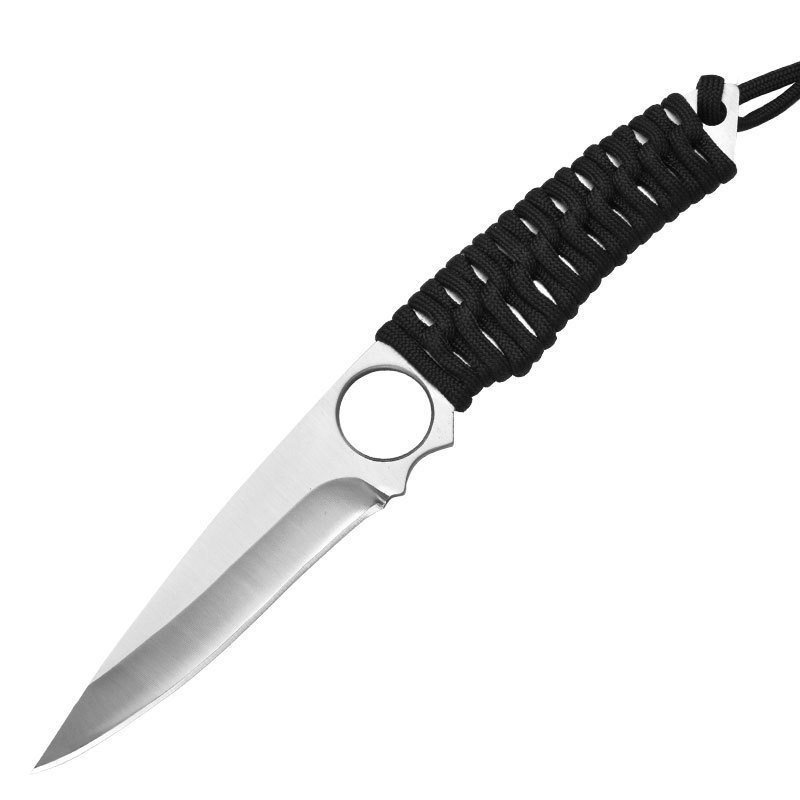 21554-main-white-clean Stainless Steel Skeleton Knife Portable Braided Straight Knife - Image 1