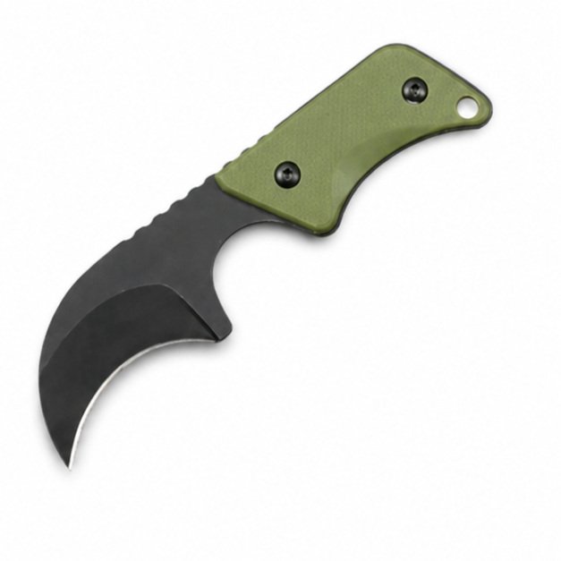 21794-main-white-clean Neck Knife G10 handle with kydex sheath EDC tool -Greeng - Image 1