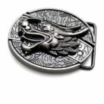 Round dragon knife belt buckle knife