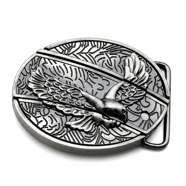 22282-main-white-clean Eagle knife belt buckle knife - Image 1