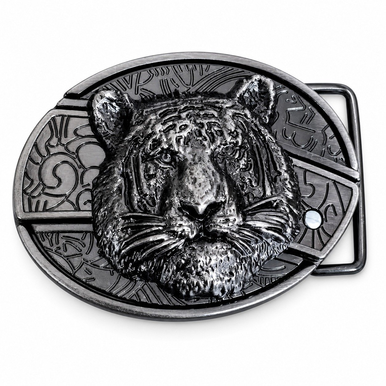 22678-main-white-clean Dog head knife belt buckle knife - Image 1