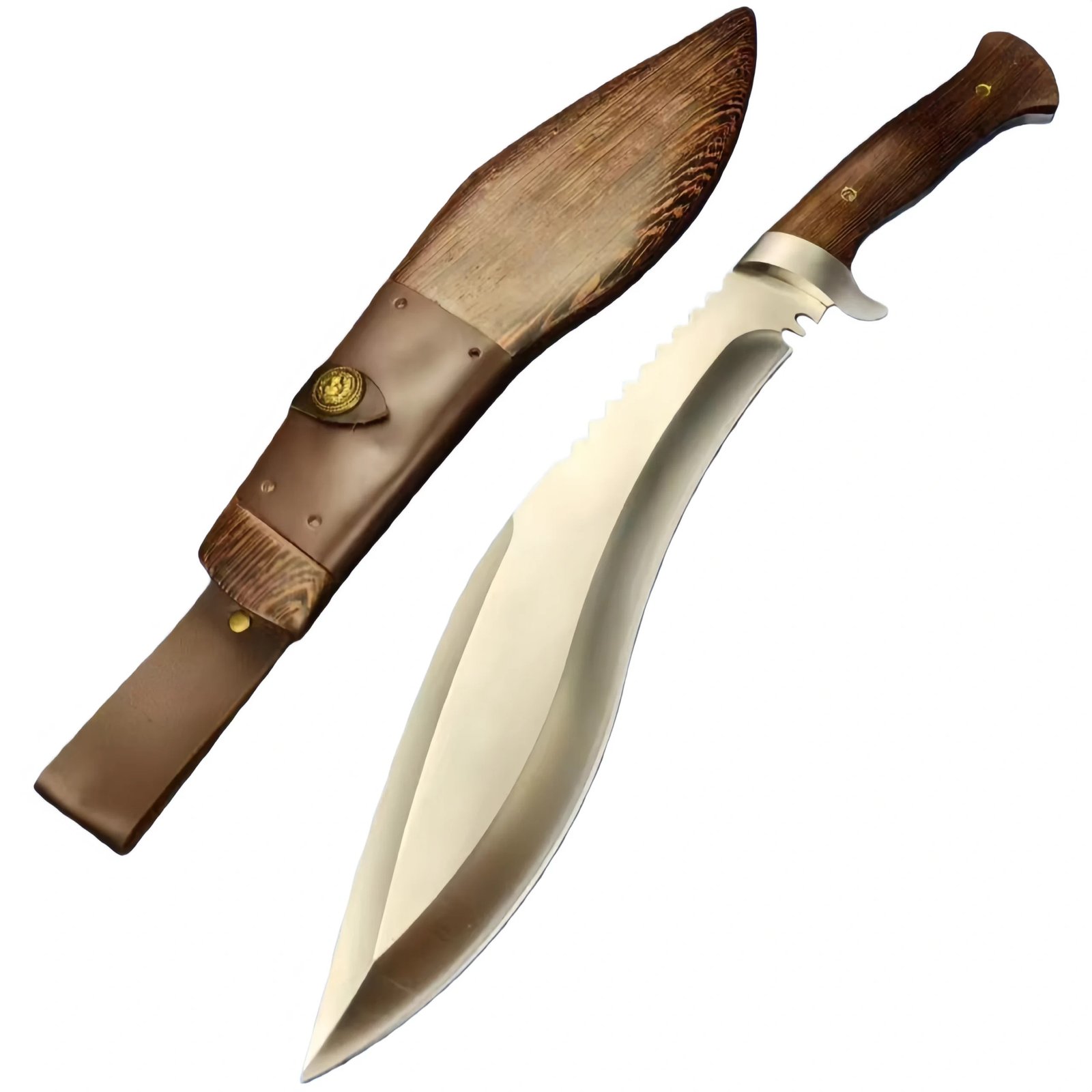 24337-main-white-clean Lion King kukri Knife with Wooden Sheath kukri Machete - Image 1