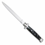 13 Inch Big Boy Auto Italian Stiletto Switch Blade Black Pearl