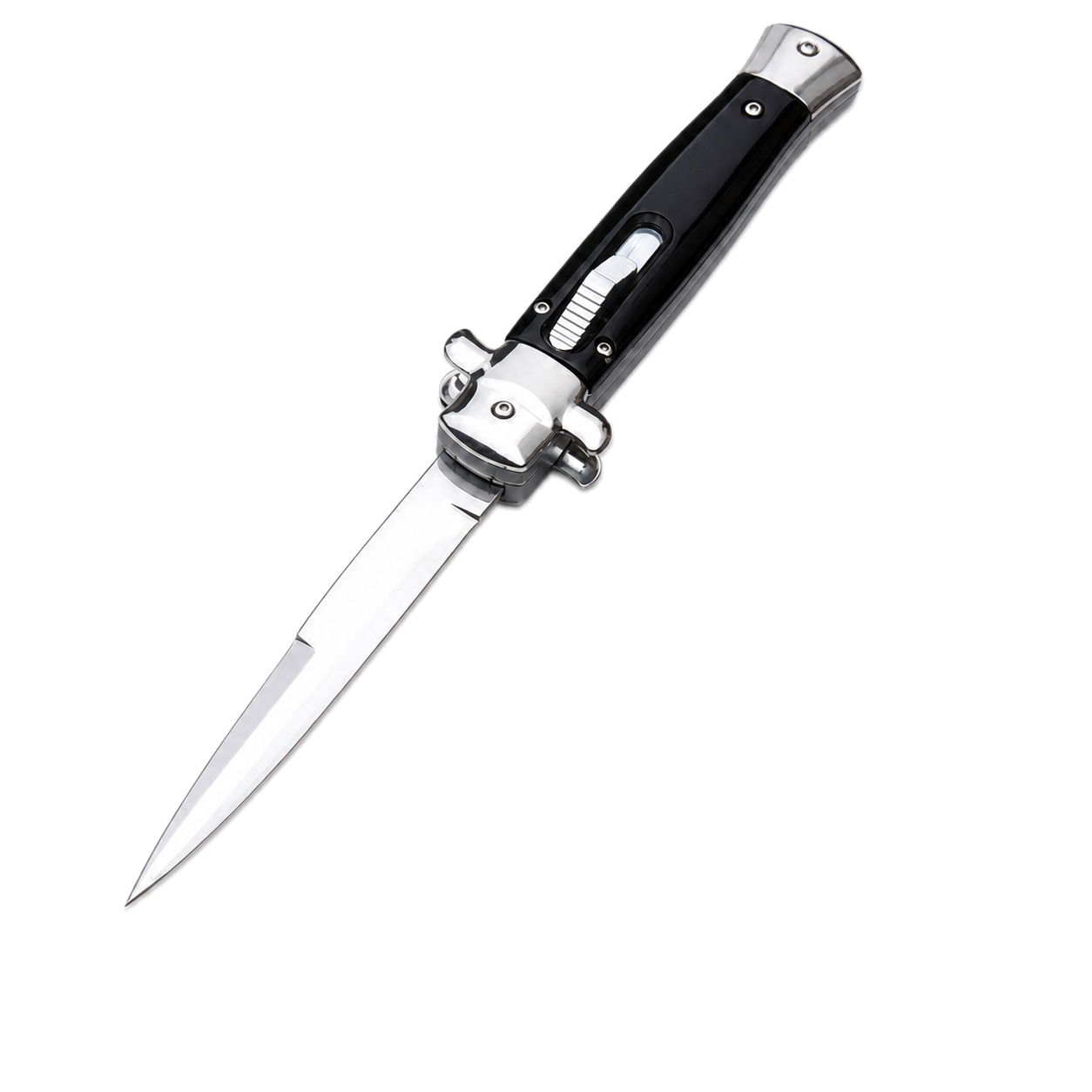 44521-black-11inch-v2 Classic Italian Stiletto OTF Automatic Knife - Image 1