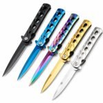 Outdoor Folding Stiletto Knife – Survival Flick Knife (Upgraded Version)