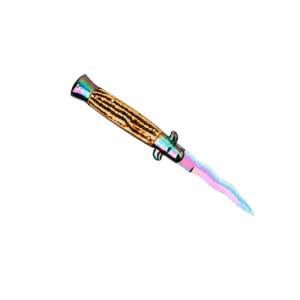 Colorful Wave Blade Stiletto Knife – Automatic Flick Knife Set with Mixed Handles - Image 5