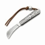 Mini Cleaver-Style Damascus Folding Knife