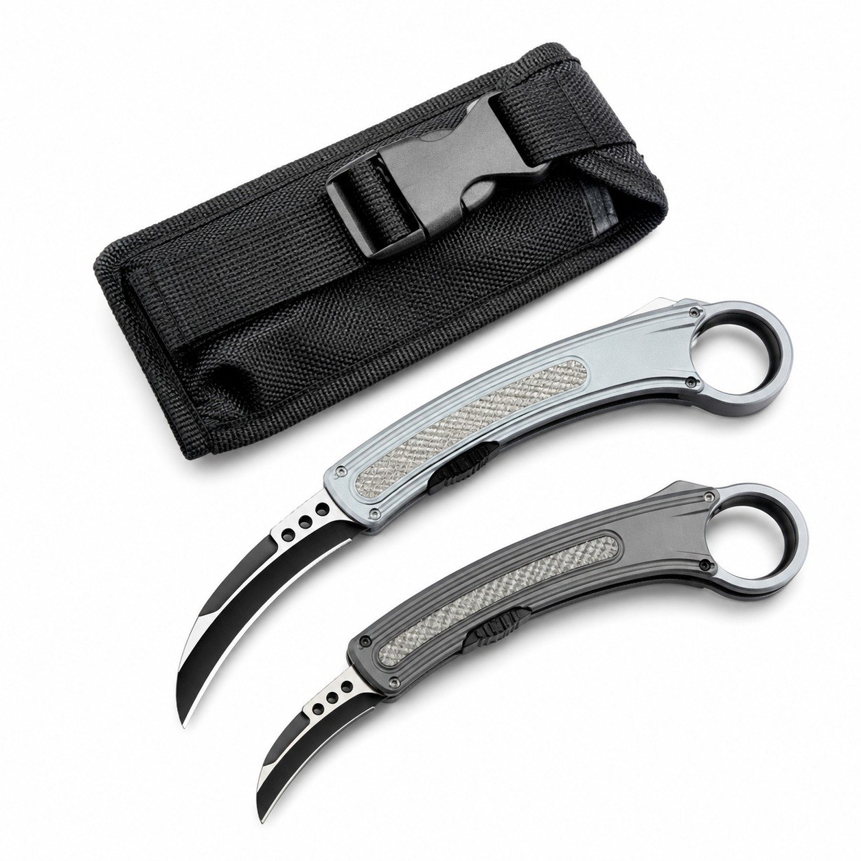46009-main-white-clean Raptor Claw Black-Blade OTF Karambit Knife - Image 1