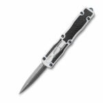 Microtech Dirac Damascus Carbon-Fiber Handle OTF Knife