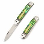 AKC 8-Inch Abalone-Handle Lever Side-Opening Knife