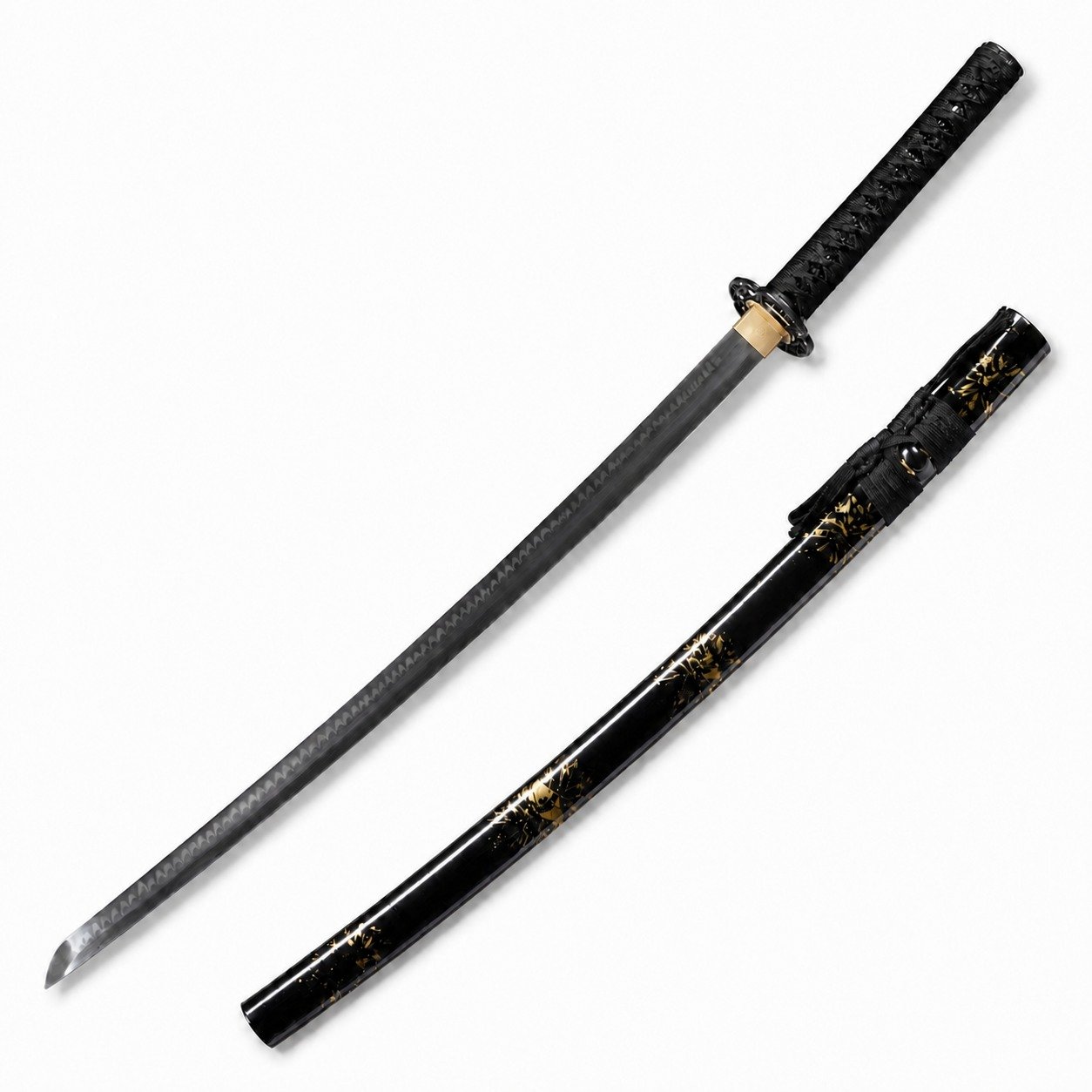 46734-main-white-clean Black Dragon Wave Samurai Fixed Blade Knife - Image 1