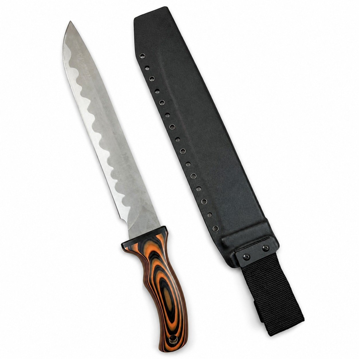 46806-main-white-clean Mad Dog Voodoo Queen Red-Handle Fixed Blade Knife - Image 1