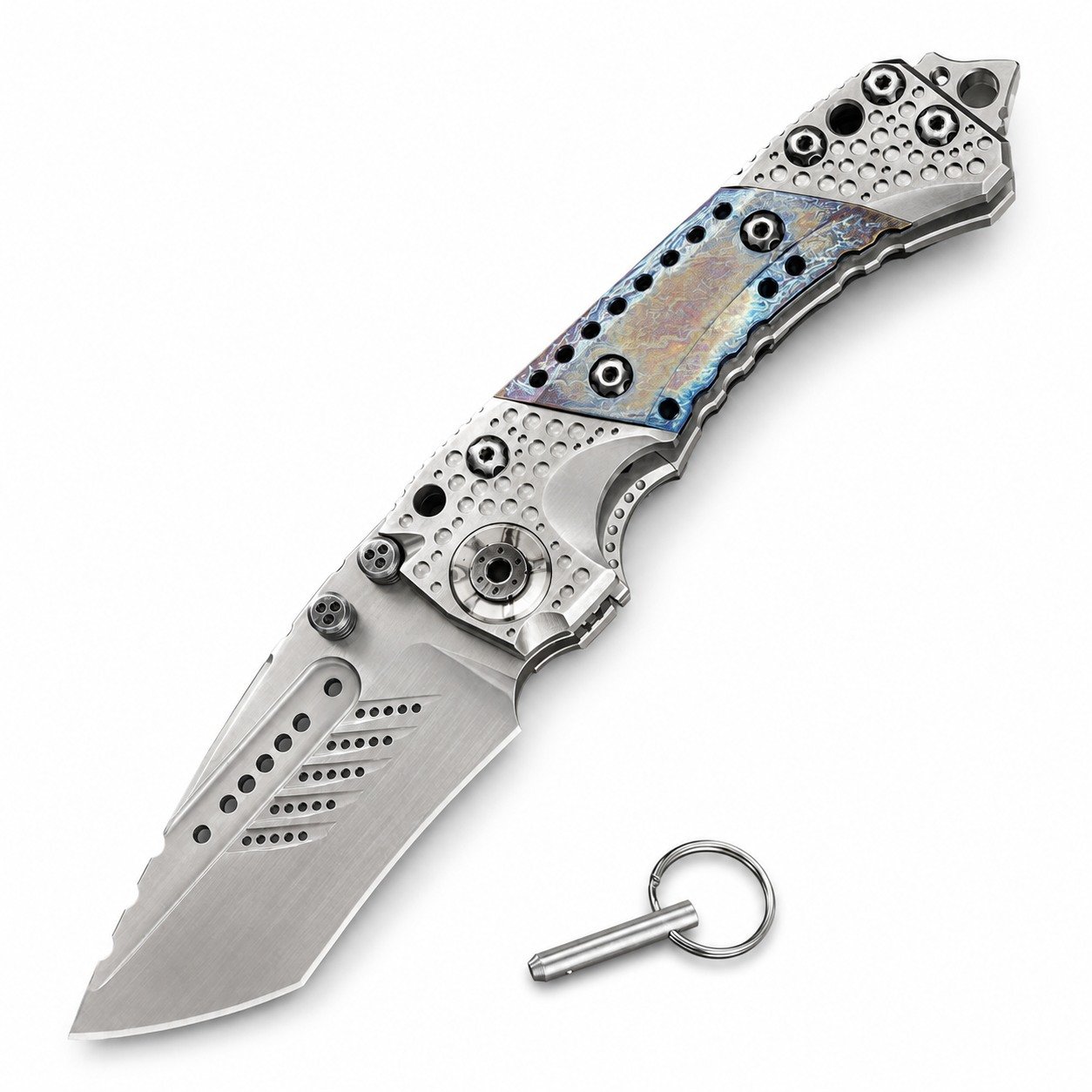 47036-main-white-clean Miller Bros. T1 Heavy Folding Knife with Blue-Finish Handle - Image 1