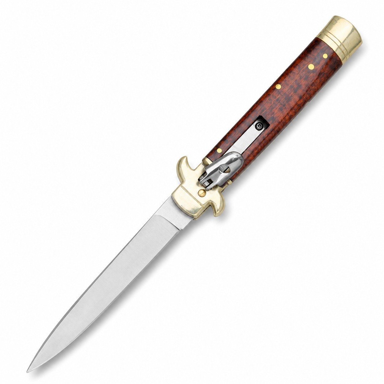 47052-main-white-clean AKC Leverletto Brass Guard Side-Opening Knife - Image 1