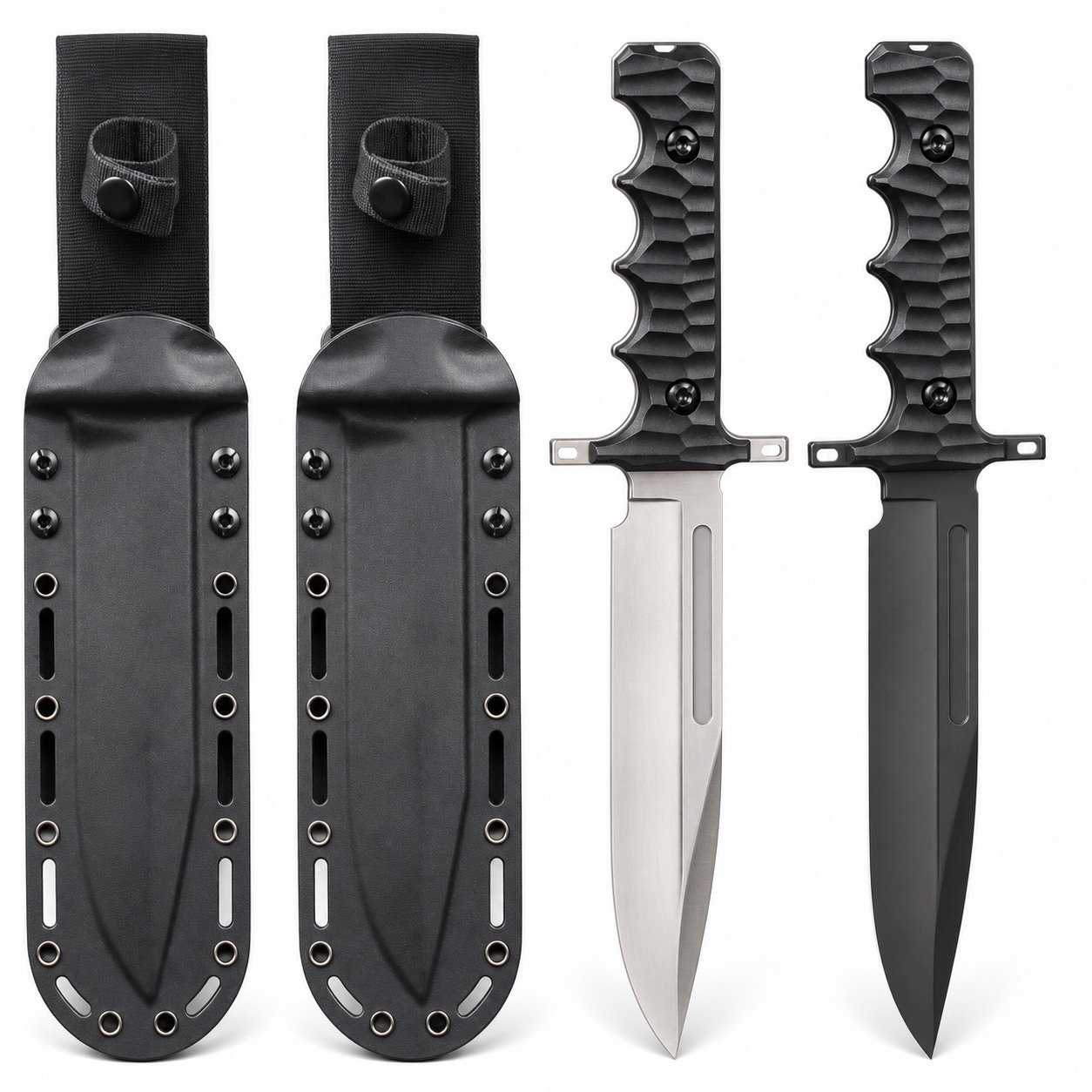 47112-main-white-clean Pohl Force Quebec Two Outdoor Fixed Blade Knife - Image 1