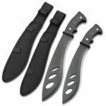 Three-Eye Kukri Knife with Rubber Handle