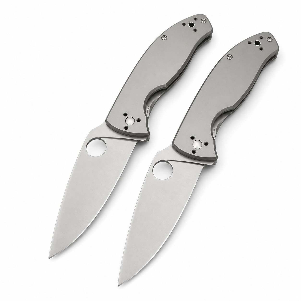 47190-main-white-clean Spyderco C122 Titanium-Handle Folding Knife - Image 1
