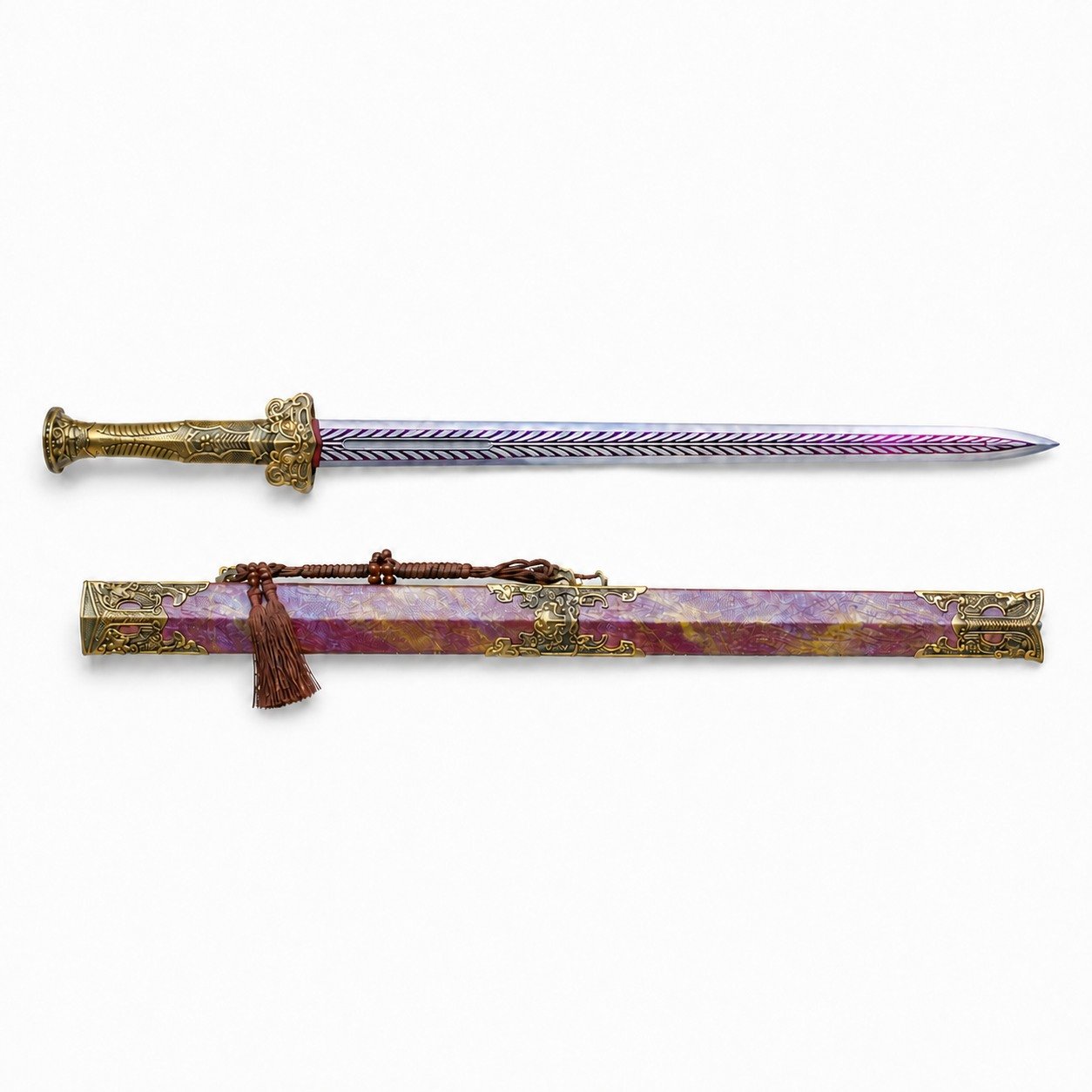 47232-main-white-clean Purple Pole Fixed Blade Knife - Image 1