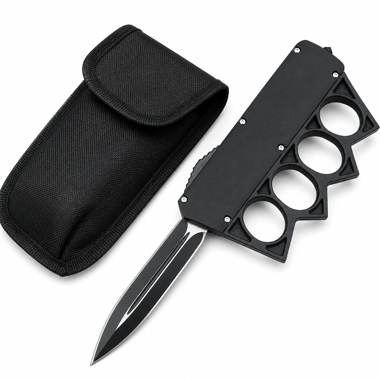 47360-main-white-clean Plastic-handled Ghost Knight Gauntlets Jump Straight At The Tiger OTF Knife - Image 1