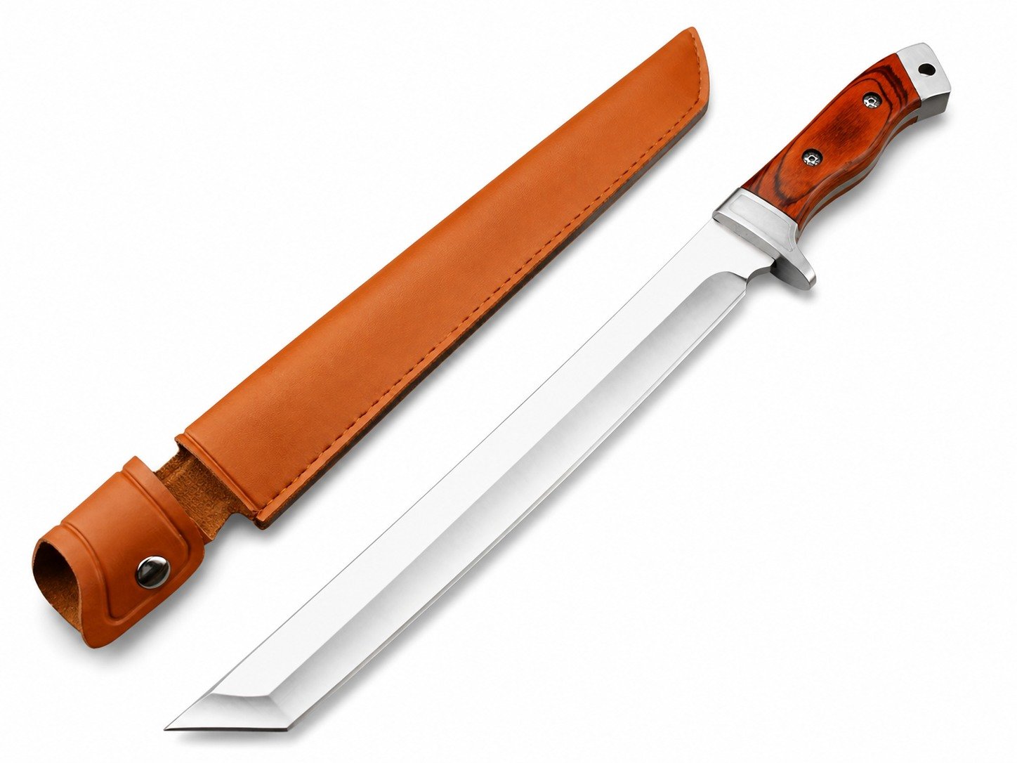 47558-main-white-clean Extended Version Of The Colored Wood Back Fixed Blade Knife - Image 1