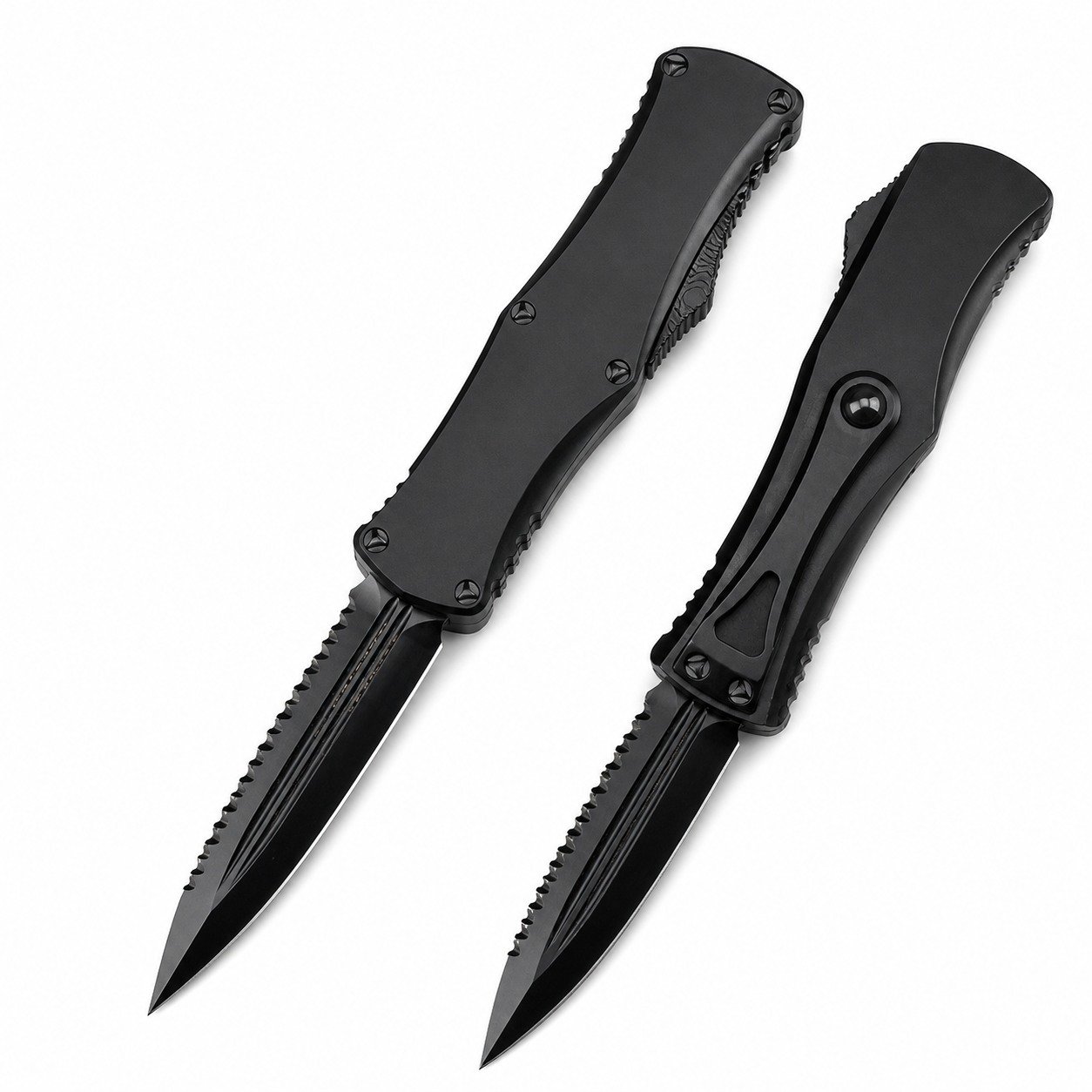 47594-main-white-clean Micro-Tech Hera Goddess All-Black Toothblade OTF Knife - Image 1