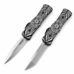Microtech Hera Goddess Floral Pattern OTF Knife