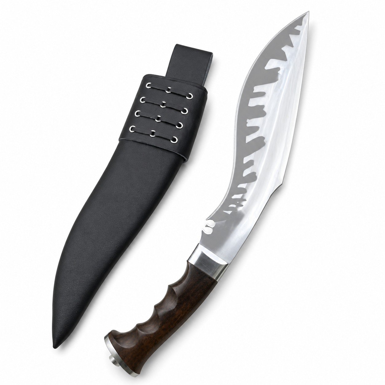 47950-main-white-clean Windbreaker Nepalese Handmade Dog Leg Kukri Knife - Image 1