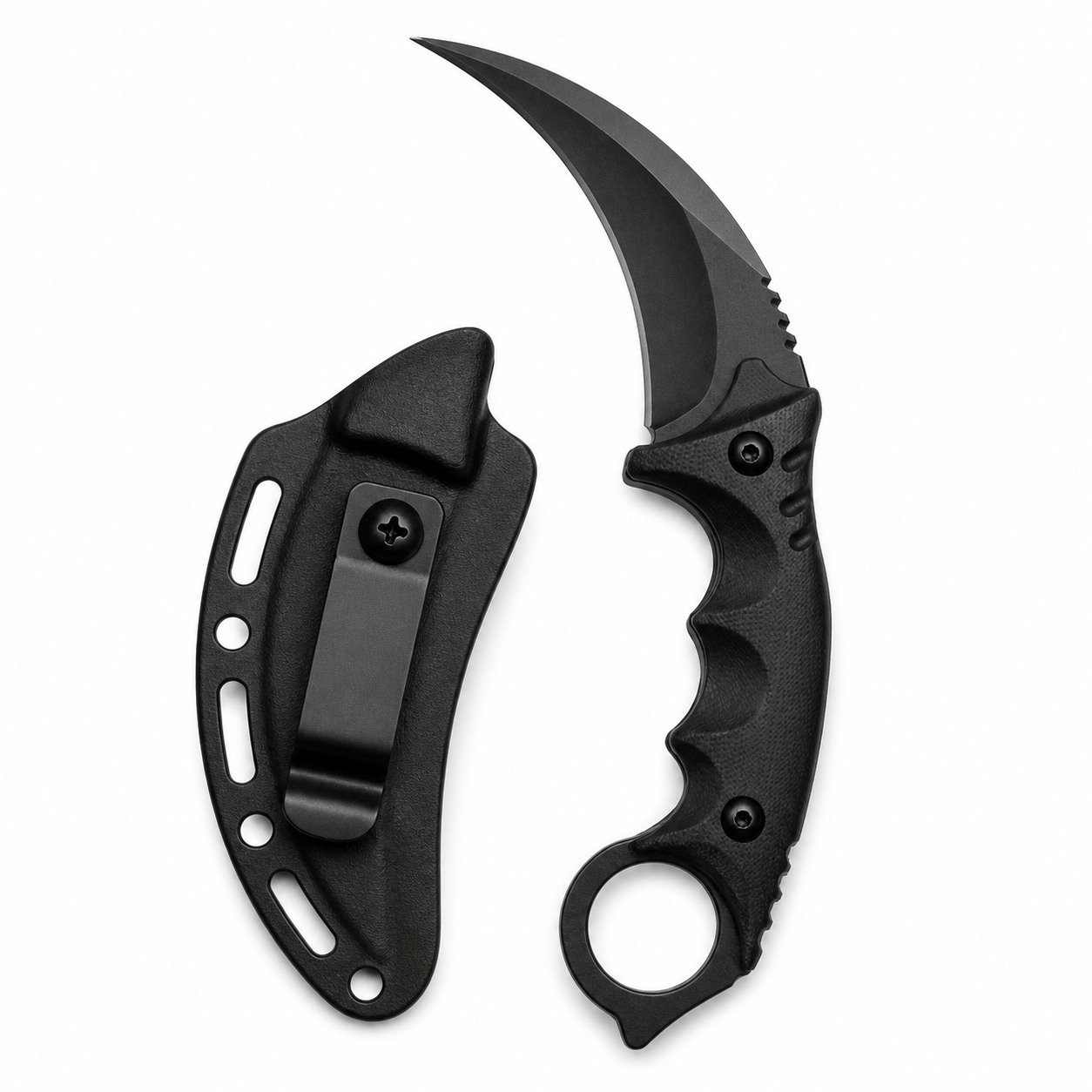 48010-main-white-clean J134 Has Straight Claws Karambit Knife - Image 1