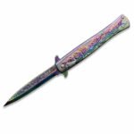Colorful Rose-relief Swordfish Fold Folding Knife