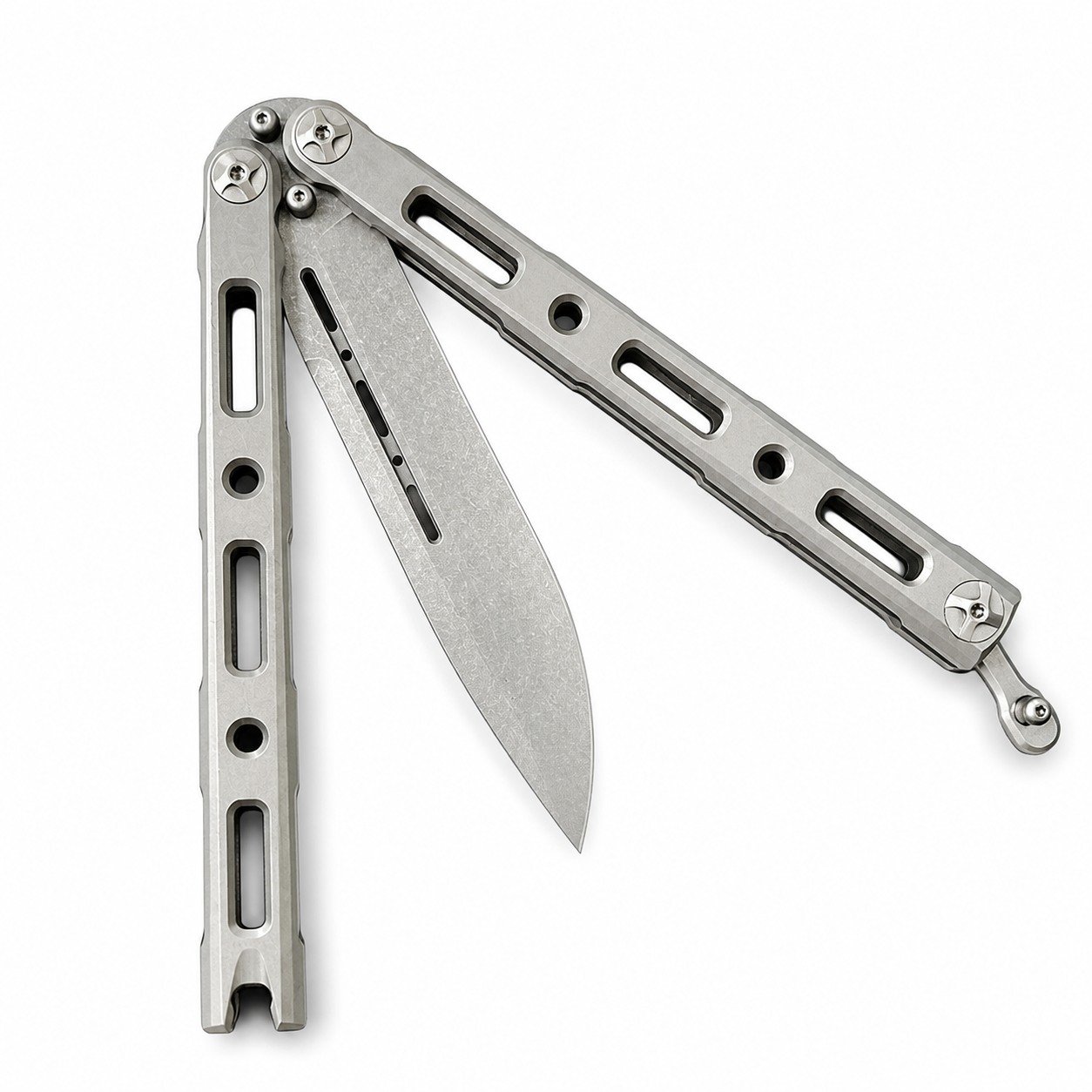 48170-main-white-clean Butterfly BM85 Titanium Handle Butterfly Swing Magnetic Lock Folding Knife - Image 1