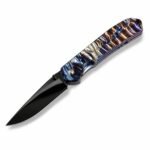 Crispy Sands Damascus Mirror DLC Titanium Shank SF Folding Knife
