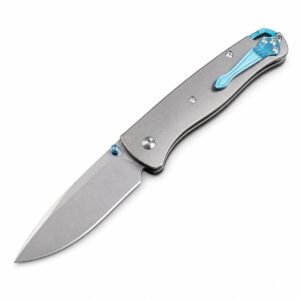 Butterfly 535 M390 Stone Washed Titanium Shunfeng Folding Knife