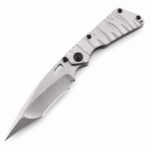 The Advancer Is A Stone Wash, Concave Grinding, Titanium Handle Folding Knife