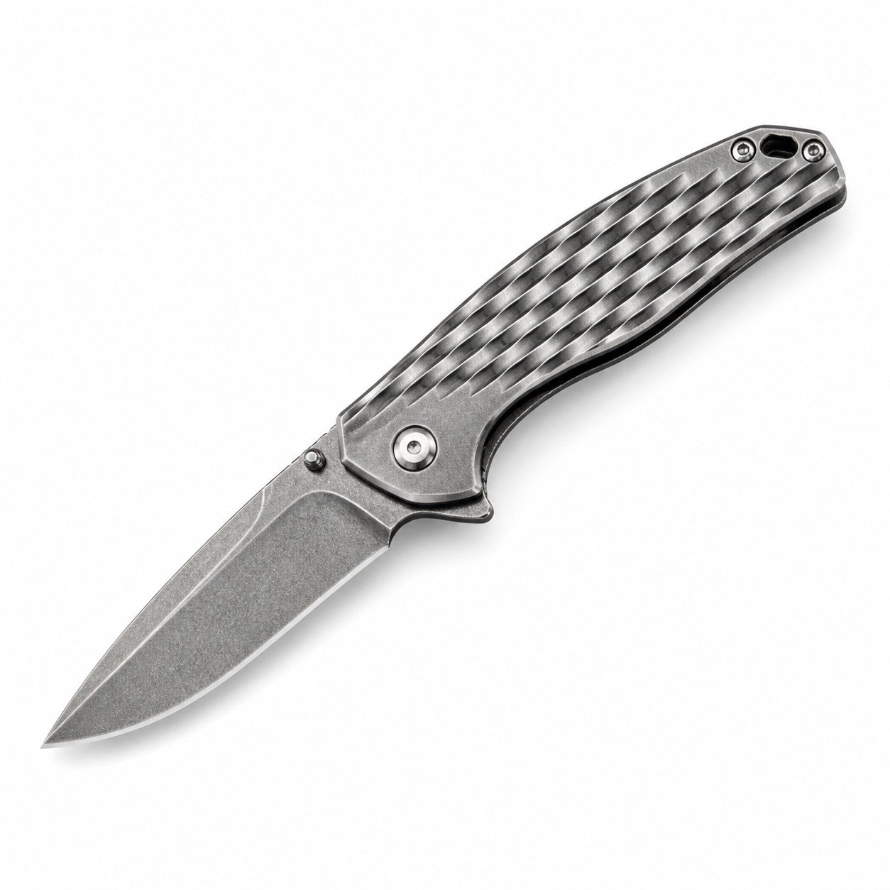 48701-main-white-clean Kashow 1353 Small Folded Stone Wash Folding Knife - Image 1