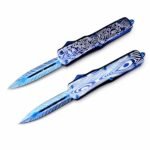 Zinc Handle Microtech Dalong Blue Titanium OTF Knife