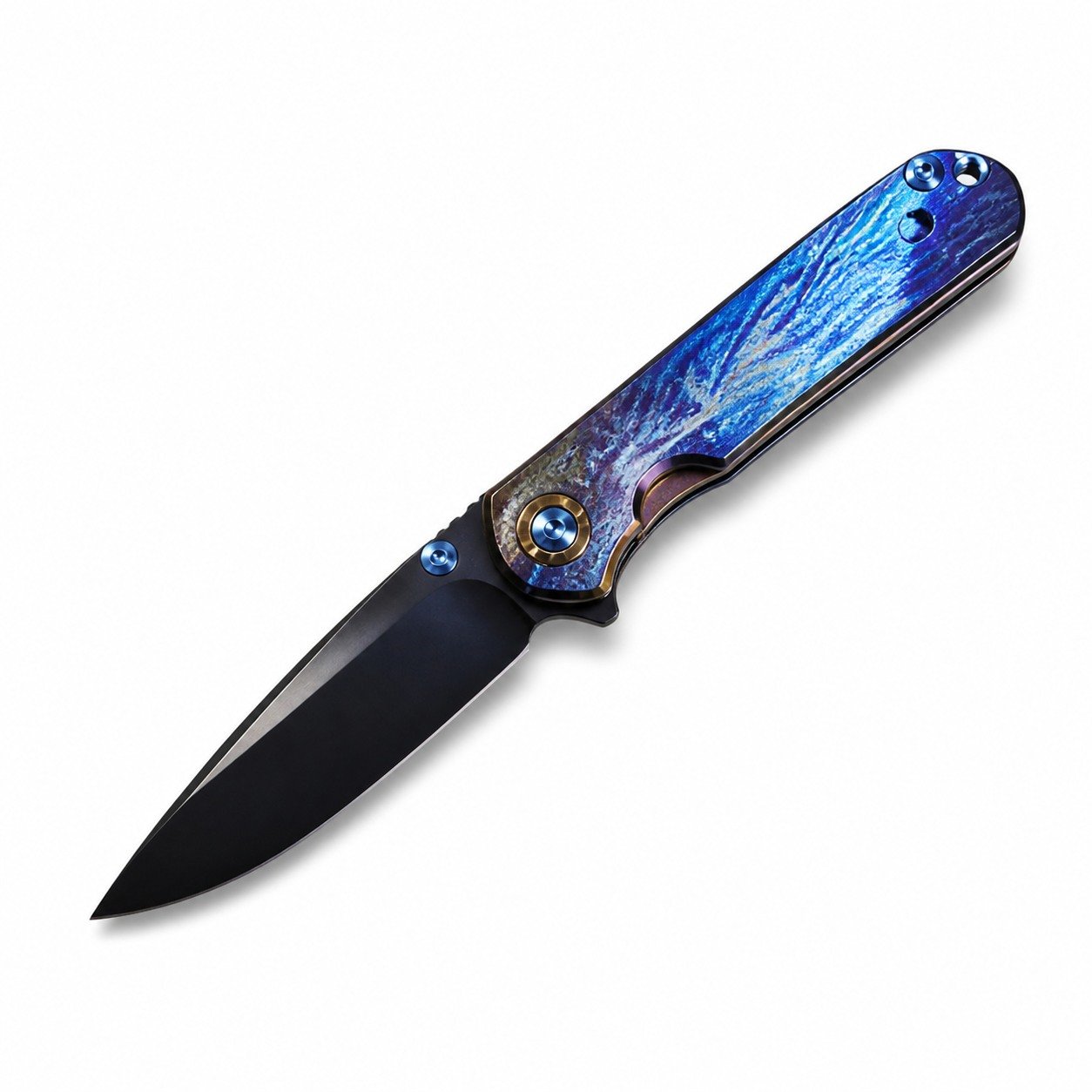 49118-main-white-clean Crisp-Dasha DLC M390 Titanium Alloy Handgrip SF Folding Knife - Image 1