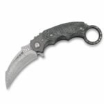 Violent Forest Folding Claws Damascus Karambit Knife