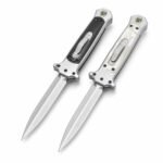 AKC 9-inch Vertical Jump Skull Handle Double-edged OTF Knife