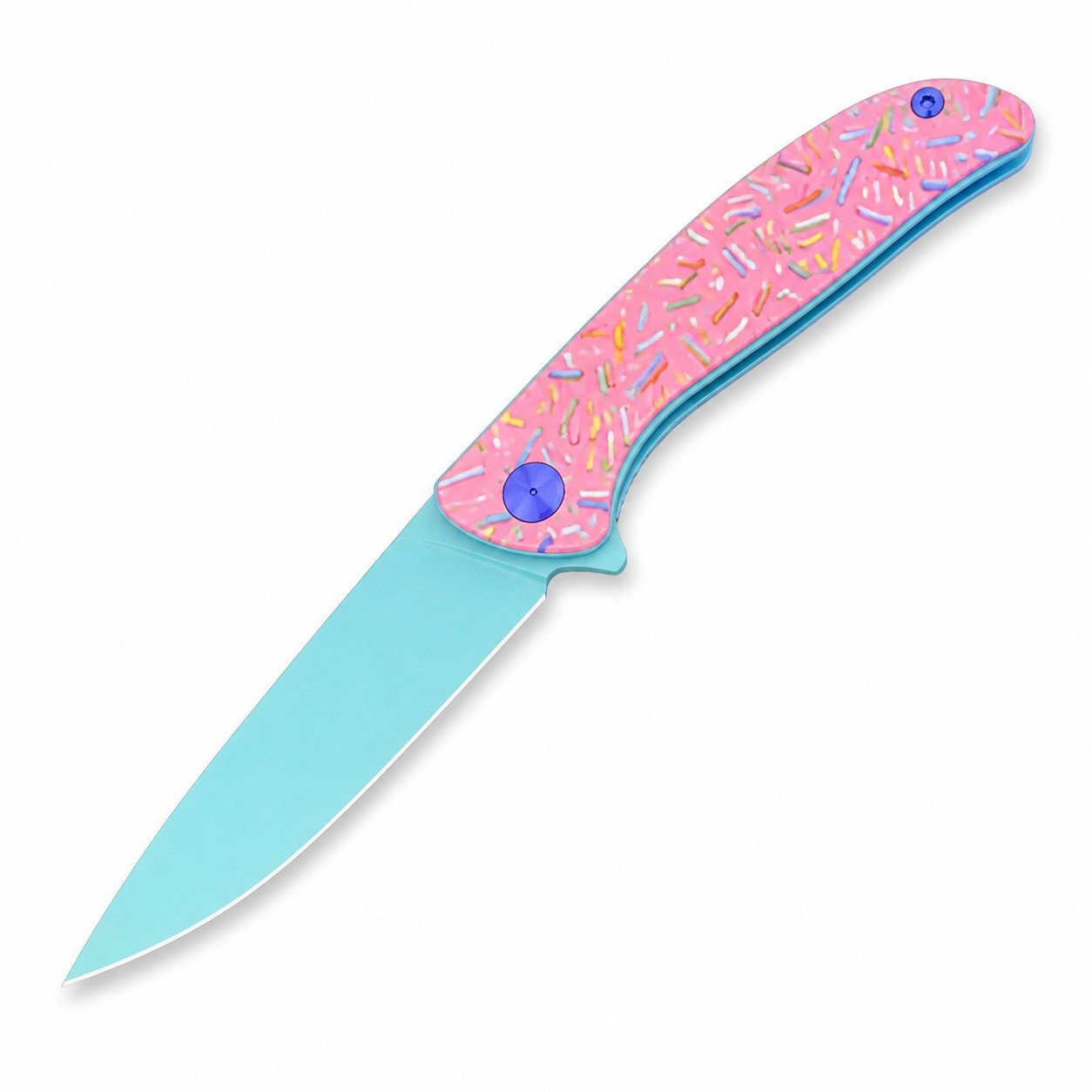 49503-main-white-clean Bear Head Donut Fold Folding Knife - Image 1