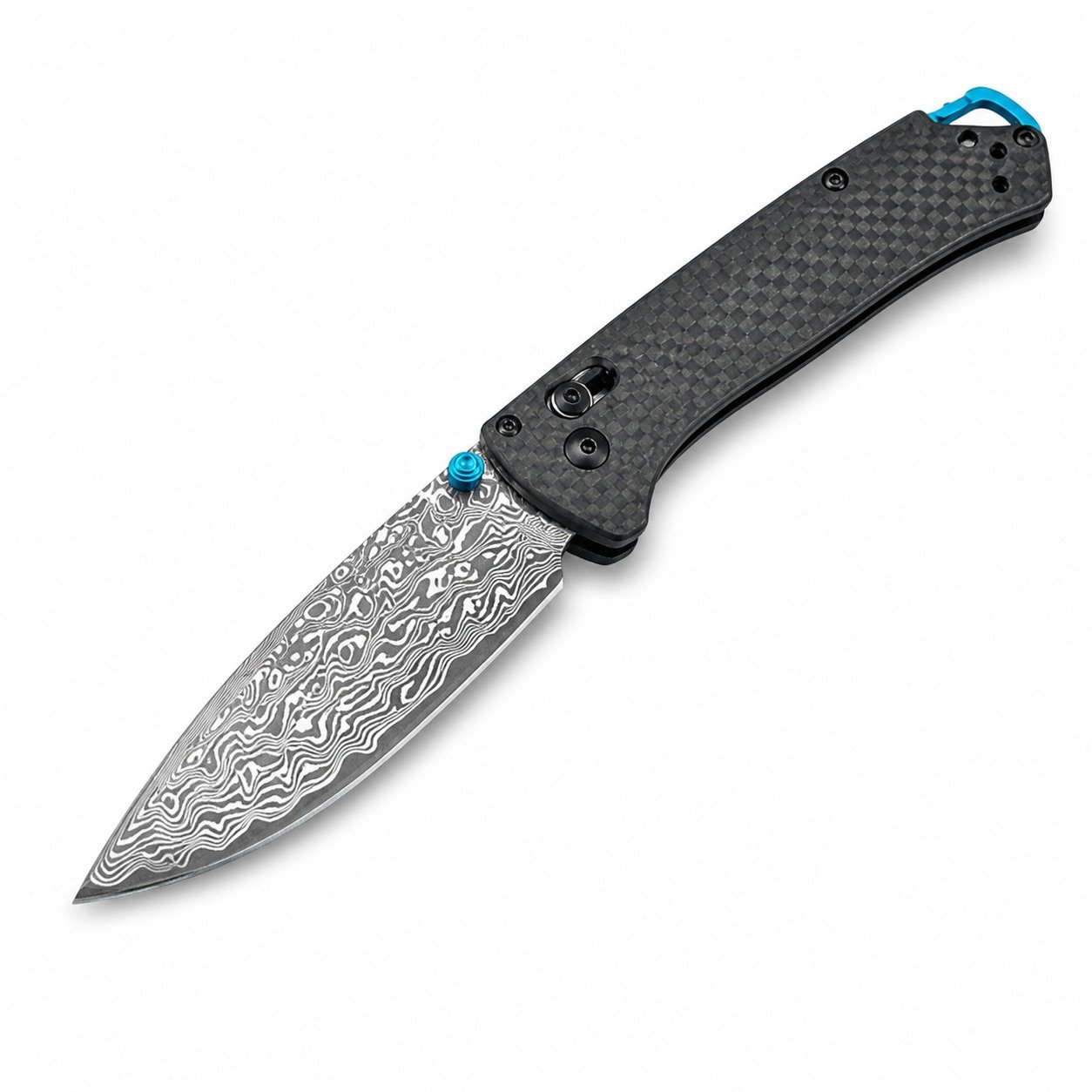 49515-main-white-clean Butterfly 535 Carbon Fiber Damascus Folding Knife - Image 1